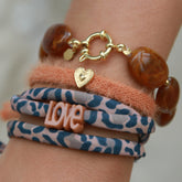 Conjunto de pulseras de leopardo y tortuga